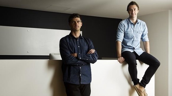 Ben Richardson, left, and Dave Greiner of Campaign Monitor have attracted close to $270 million in US investment, a figure believed to be the largest ever for an Australian technology start-up. 