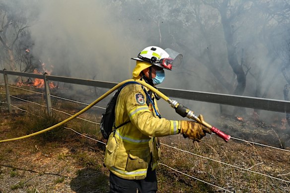 A hazard Reduction burn at Berowra Waters, ahead of a warm weekend.