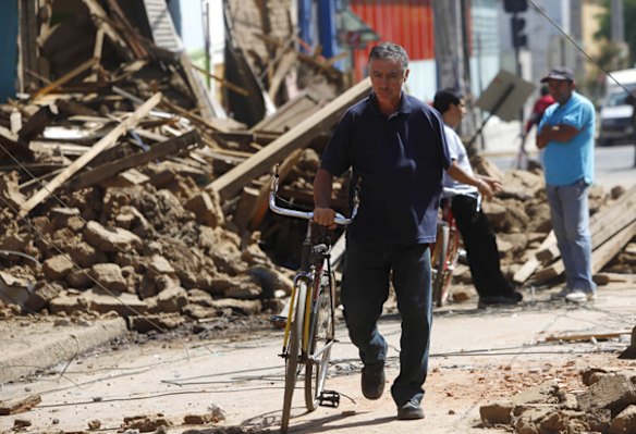 Downtown Talca, 257 kilometers south of Santiago.