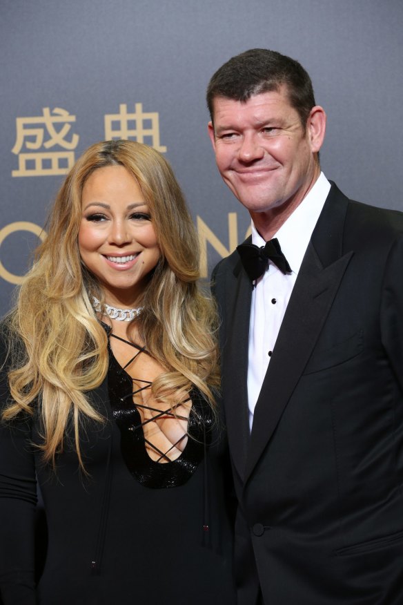 Mariah Carey and James Packer in happier days. 