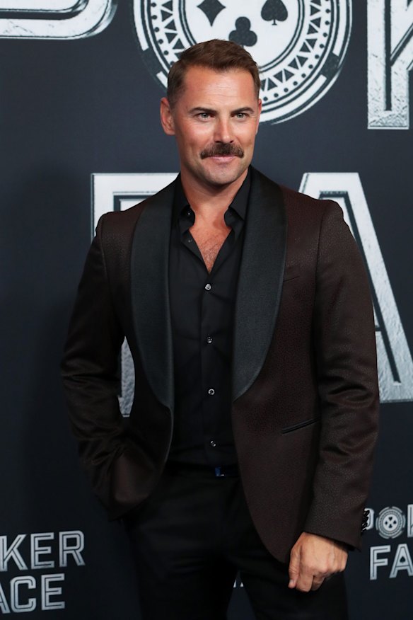 Daniel MacPherson attends the Australian premiere of Poker Face at Hoyts Entertainment Quarter, Sydney.