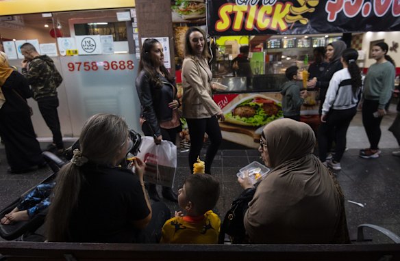 A Muslim family breaks their daily fast.