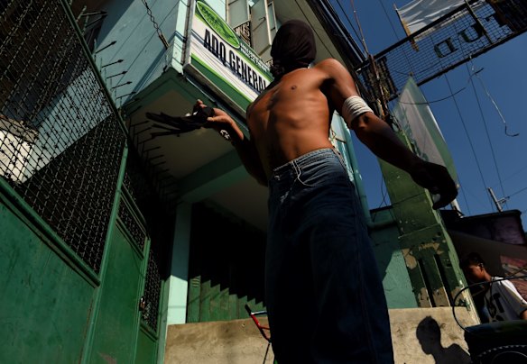 A man carries out the decades long tradition of self flagellaion.