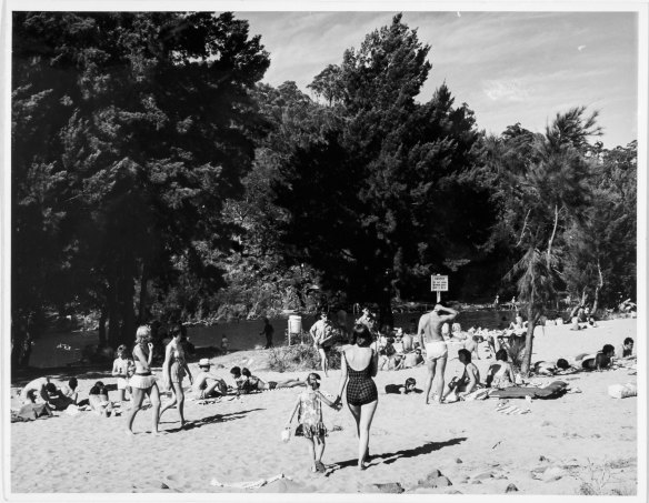 Swimmers at Casuarina Sands in January 1965. Part of the Fairfax photographic archive recently acquired by Canberra Museum and Gallery.