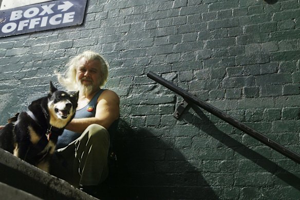 Hugh Keays-Byrne who played the Toe Cutter in the film Mad Max. He's pictured at a 25 year anniversary of the film at the Belvoir Street Theatre. 12 April 2004.