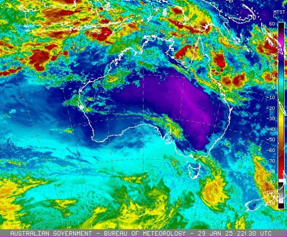 A weather map from this morning shows storms off the north Queensland coastline.