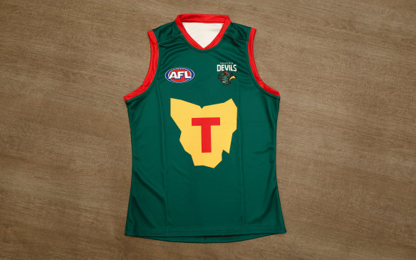 Unveiled: The name, guernsey and colours of the new Tasmanian AFL club have been released.