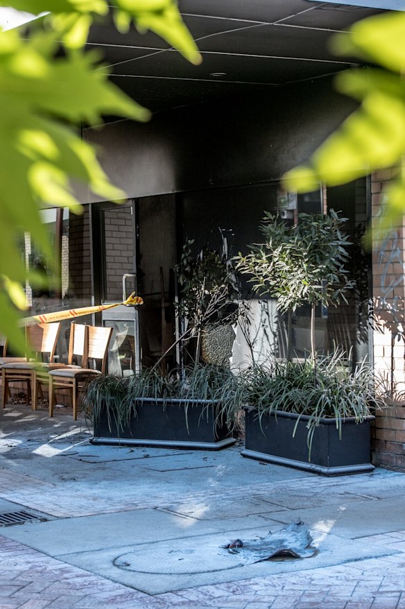 Two Olive restaurants subject to arson attack. Hawker location.