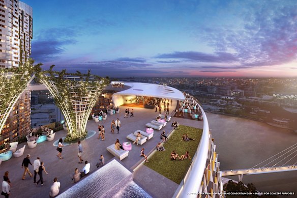 Artist impressions of the proposed Destination Brisbane Consortium.