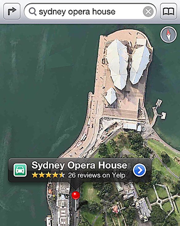 Where's the Opera House? Apple Maps doesn't really know.