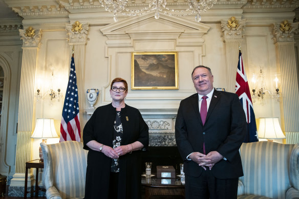 Foreign Minister Marise Payne met with US Secretary of State Mike Pompeo in Washington.