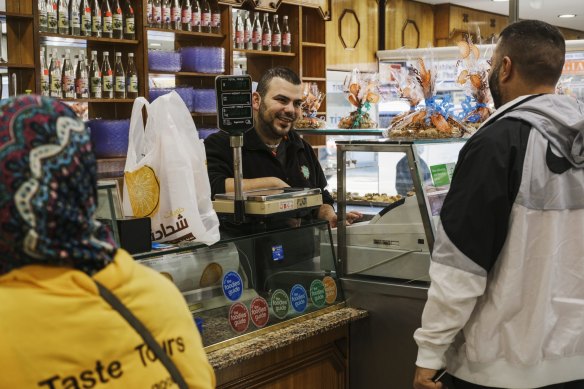 Mohammad El Basha from Chehade El Bahsa & Sons Sweets shop.