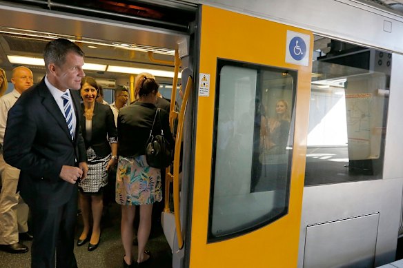 NSW Premier Mike Baird and Transport Minister Gladys Berejiklian open the South West Rail Link at Leppington station.