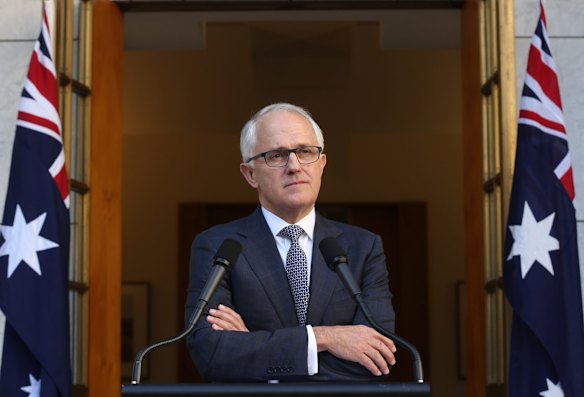 Prime Minister Malcolm Turnbull announced his new ministry at Parliament House in Canberra.