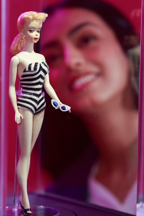 One of the first Barbie dolls from 1959 is on display in Barbie: The Exhibition. Thom said these dolls usually cost around $15,000 to $40,000. 