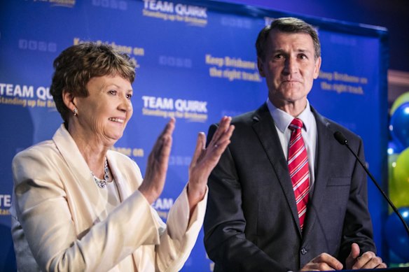 Lord Mayor Graham Quirk and his wife Anne.