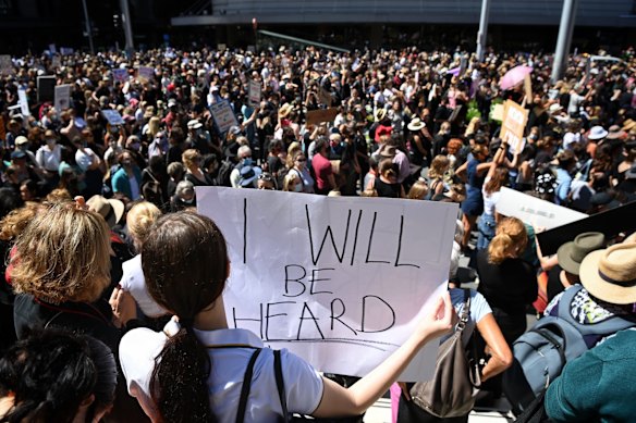 Scenes from the Women's March 4 Justice in Sydney today. Thousands turned up to demand change.