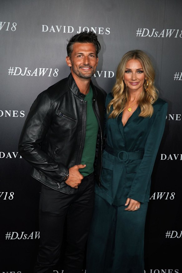 Anna Heinrich and Tim Robards  arrive at the red carpet for the 2018 David Jones Autumn Winter collection launch.