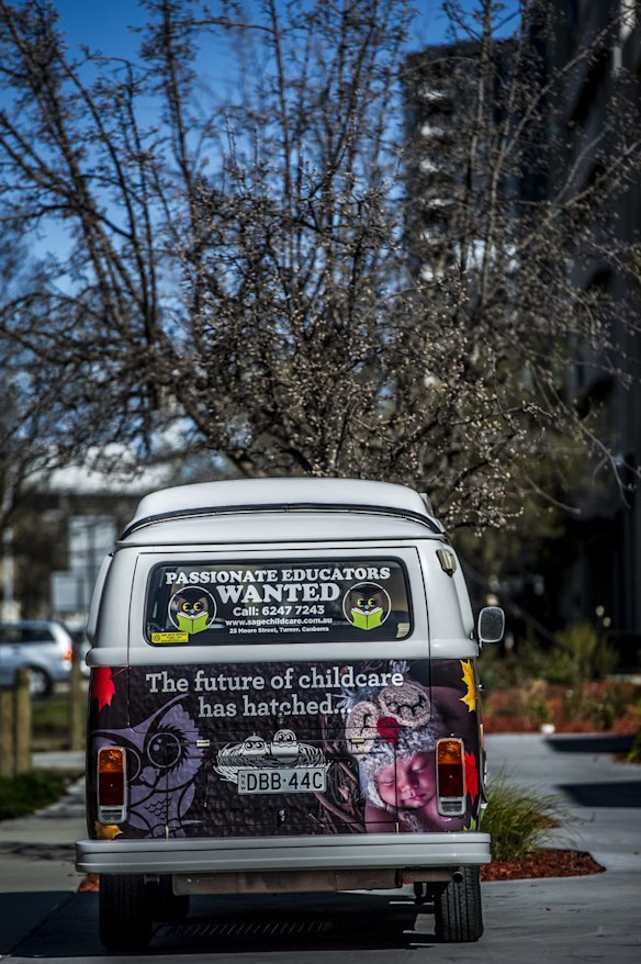  Sage Education & Childcare is opening Canberra's first prestige Childcare Centre in Turner. Childcare centre vehicle on the look-out for the best staff.