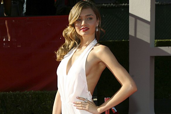 Model Miranda Kerr poses on the red carpet before the taping of the 2009 ESPY Awards in Los Angeles July 15,  2009.
