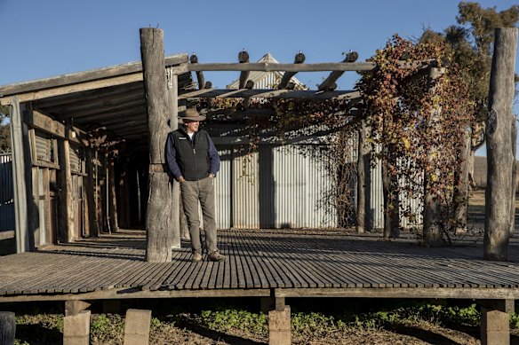 Alasdair MacLeod, on his property, Bloomfield near Yass. MacLeod, the husband of Rich Lister Prudence MacLeod and the son-in-law of Rupert Murdoch, is the owner of Wilmot Cattle Company, which operates two farms in the New England district of northern NSW. Over the past decade, the investor, entrepreneur and former News Corporation director has become a passionate advocate for regenerative farming, a practice that promotes the careful management of pastures – in his case guided by state-of-the-art technology – to improve efficiency and reduce environmental damage.