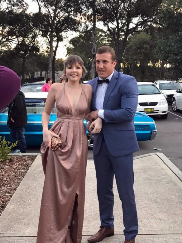 Chivalrous Knight: Trent Hodkinson escorted Hannah Rye to her formal. 