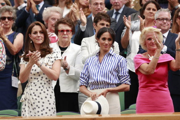 Kate Middleton and Meghan Markle in Royal box for Wimbledon final