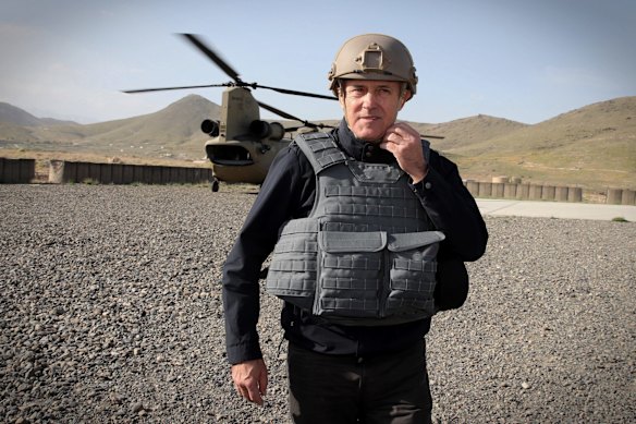 Prime Minister Malcolm Turnbull during a recent visit to troops in Afghanistan.