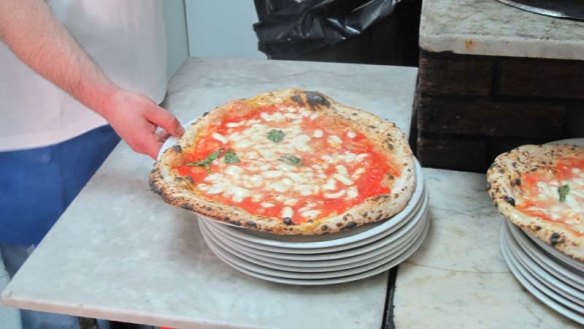 Pizza Margherita at L'Antica Pizzeria da Michele, Naples.