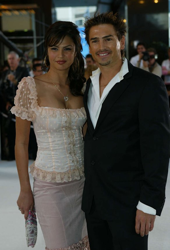 Gabielle Richens and Justin Melby  from <i>Days of our Lives</i> attending the 2005 Logies.