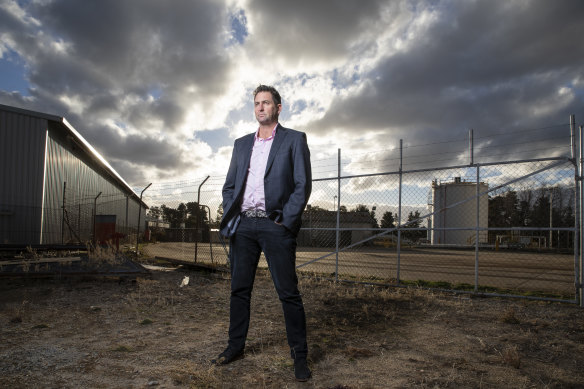 Allbids owner Rob Evans' Fyshwick business backs on to a site marked for a waste recycling facility. He says the extra garbage trucks rumbling down his street will force him to move his business.