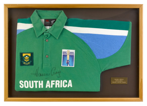 World Cup memories: The Hansie Cronje jersey which will go up for auction.