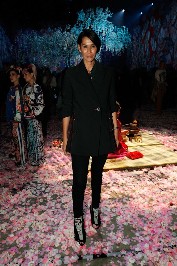 SYDNEY, AUSTRALIA - MAY 17: Lindy Klim arrives ahead of the Camilla show at Mercedes-Benz Fashion Week Resort 19 Collections at Carriageworks on May 17.