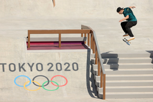 Australia’s Shane O’Neill failed to make the final of the skateboarding competition in Tokyo.