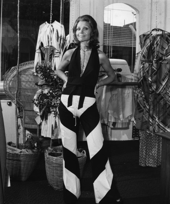 A jumpsuited Carla Zampatti in the 1970s.