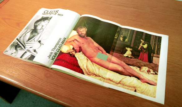 The Jack Thompson centrefold in Cleo magazine.