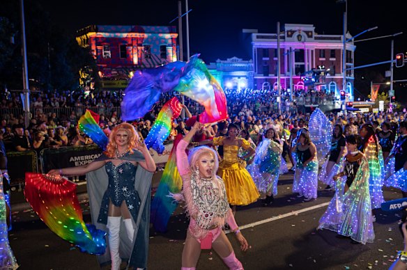 Participants in the 45th Sydney Gay and Lesbian Mardi Gras.