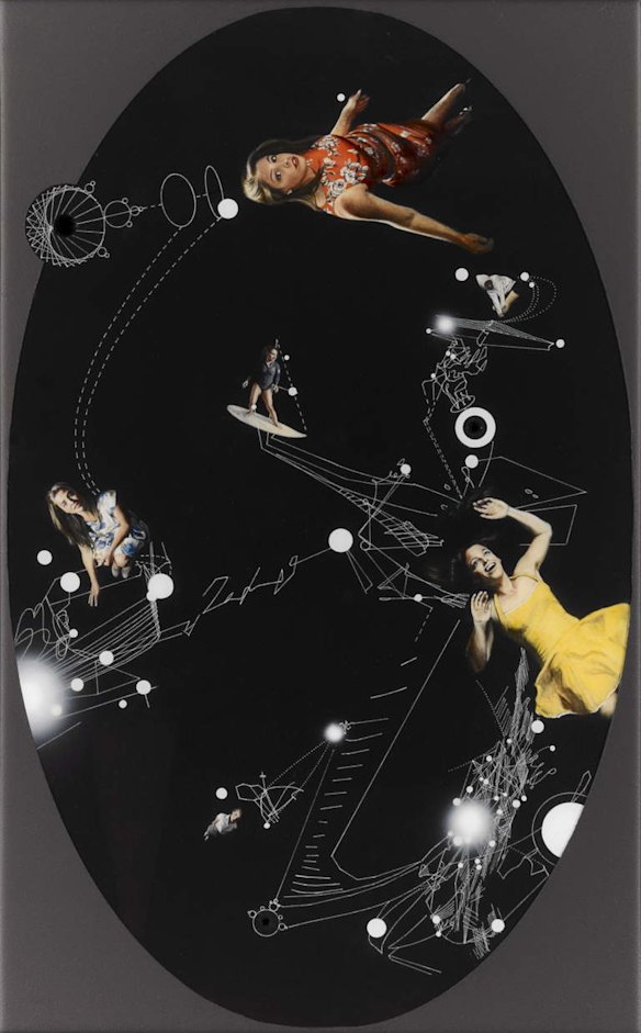 The Archibald Prize 2013 Giles Alexander, Simulations Oil, ink and resin on aluminium  60 x 37cm