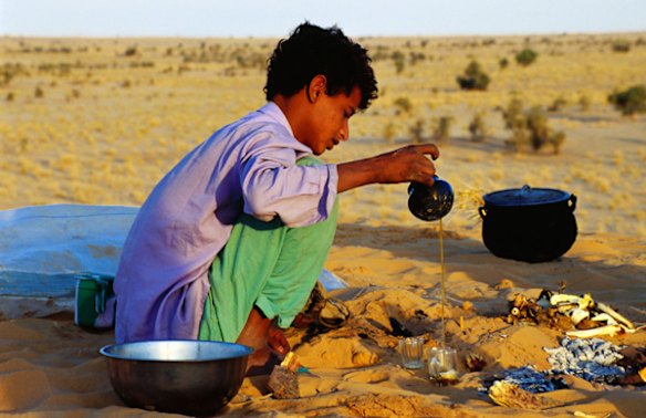 5. SAHARA DESERT. There's no such thing as a quick cuppa in the North African desert. For local nomads, tea drinking requires patience and dedication. Each sitting involves not one but three rounds, each with a distinctive flavor.