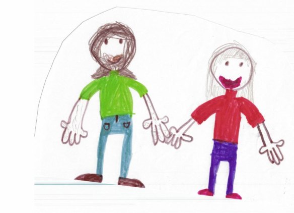 Heartbreaking images, drawn by children of a motorcyclist killed in Belconnen, have been tendered in the ACT Magistrates Court.
