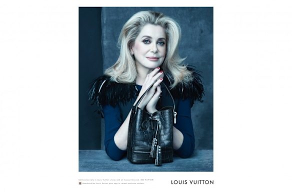 Catherine Deneuve, 73, appeared in a Louis Vuitton campaign for the spring-summer 2014 collection.