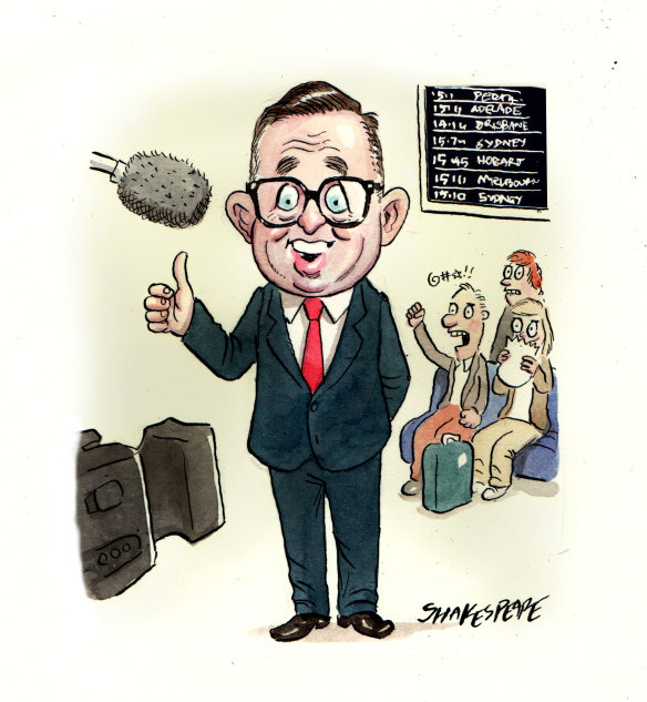 Qantas was shooting a promotional video with CEO Alan Joyce.