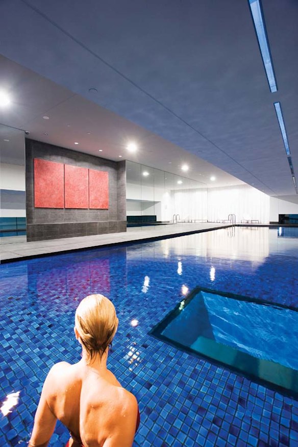 SWIM AND SHOP: Fraser Suites, Sydney. Not to be outdone by Melbourne, Sydney also has its own swim and window-shop pool. Fraser Suites in the centre of Sydney is a 42-level apartment-style hotel that features a glass-bottom pool cantilevered over Regent Place shopping centre. 