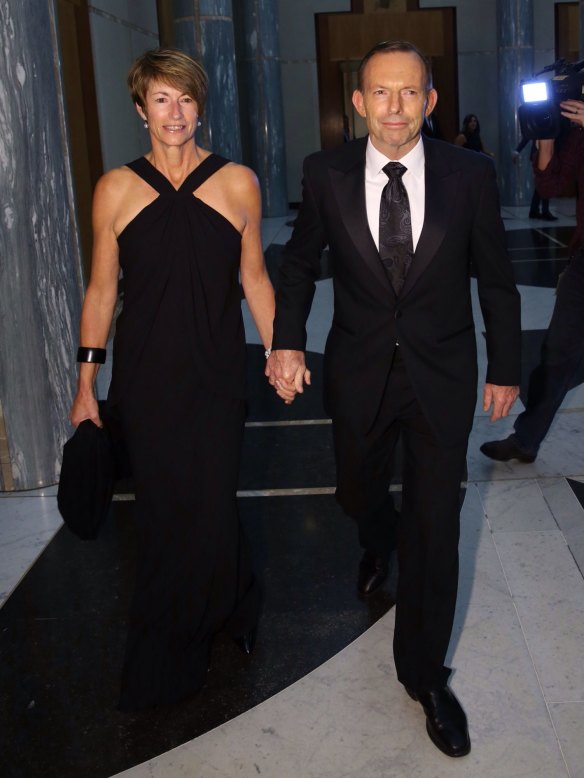 Prime Minister Tony Abbott and his wife Margie arrive at last year's Mid Winter Ball. Photo: Andrew Meares