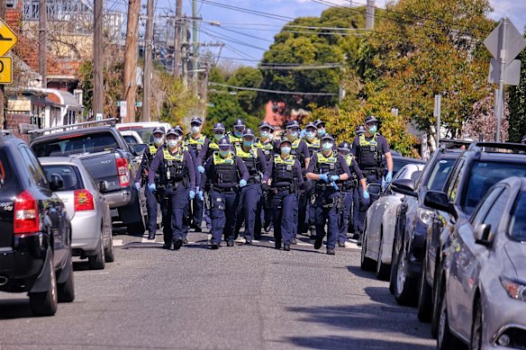 Police arrested several people who attended the protest on Saturday.