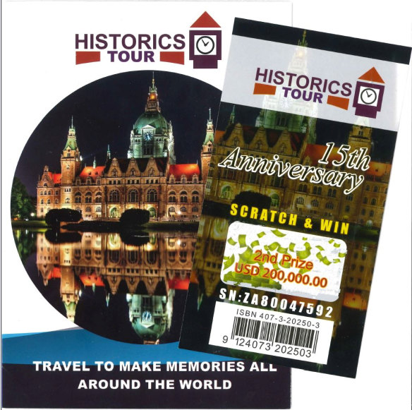 A Historic Tours brochure.