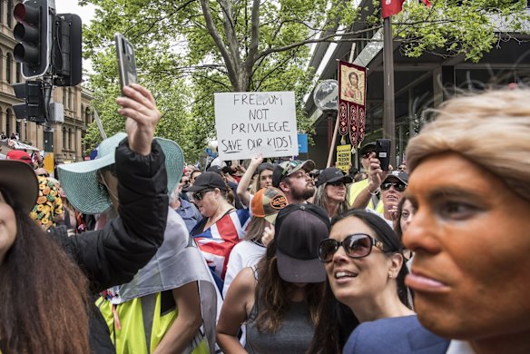 World Wide Rally for Freedom March, in Sydney, against vaccine mandates and various other COVID related health orders.