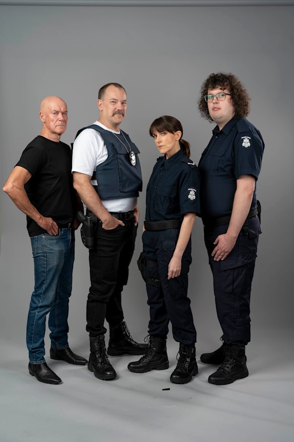 Nicolette Minster, second from right, says Gary Sweet, left, was her wingman.