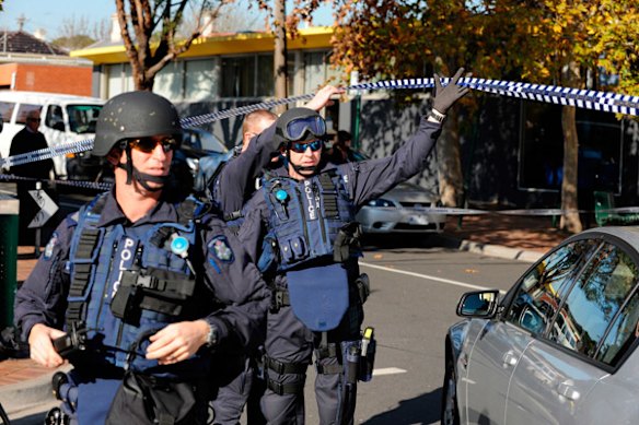 Scene in Union street Ascot Vale where Des Moran was shot.