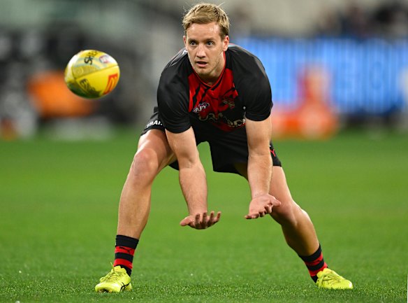 Back to his best: Darcy Parish has recovered from injury and is ready to roll in the Bombers’ midfield.